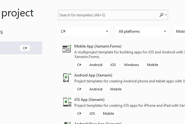 Creating the Visual Studio 2019 Xamarin Solution