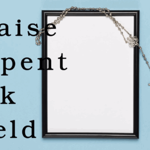 Pray Acrostic Mirror Cross Necklace Frame